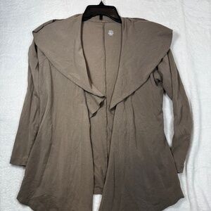 Jockey Cardigan Womens Size Small Beige Open Draped Front Soft Casual Comfy